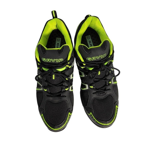 Gavin Cycling Shoes Road Bike Spin Class Compatible Cleats Black Green 42 - Picture 2 of 11